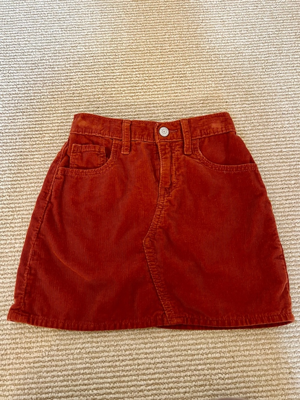 Girl’s Rust Corduroy Skirt - size 8